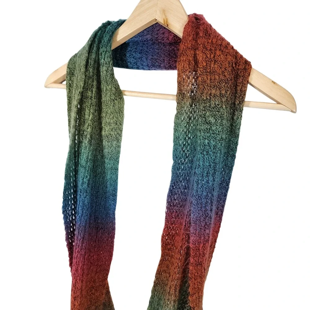Womens Infinity Scarf Ombre‎ Rainbow Knit Lightweight Loop Neckwear